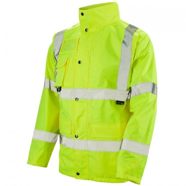 35B41 Hi-Vis Yellow Vapour Shield 4.4 Breathable Shell Jacket Interactive add bodywarmer for added warmth