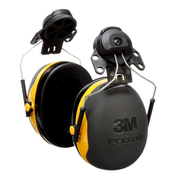 3M PELTOR Earmuffs, 30 dB, Yellow, Helmet Mounted, X2P3