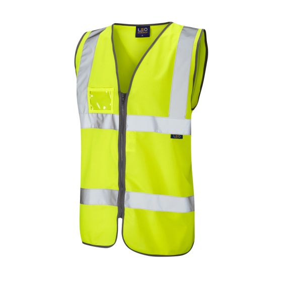 W02-Rumsam Range ISO 20471 Class 2 Waistcoat Zip Front & ID Pocket Orange & Yellow