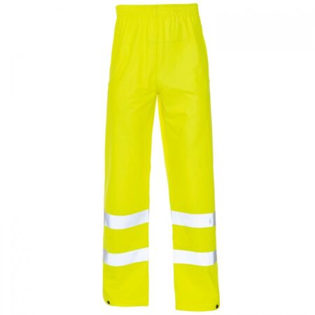 Stormflex Hi Vis PU Jacket & Matching Trousers  Extremely lightweight, flexible fabric, greater levels of comfort than 300D Oxford PU fabric - Yellow Trousers