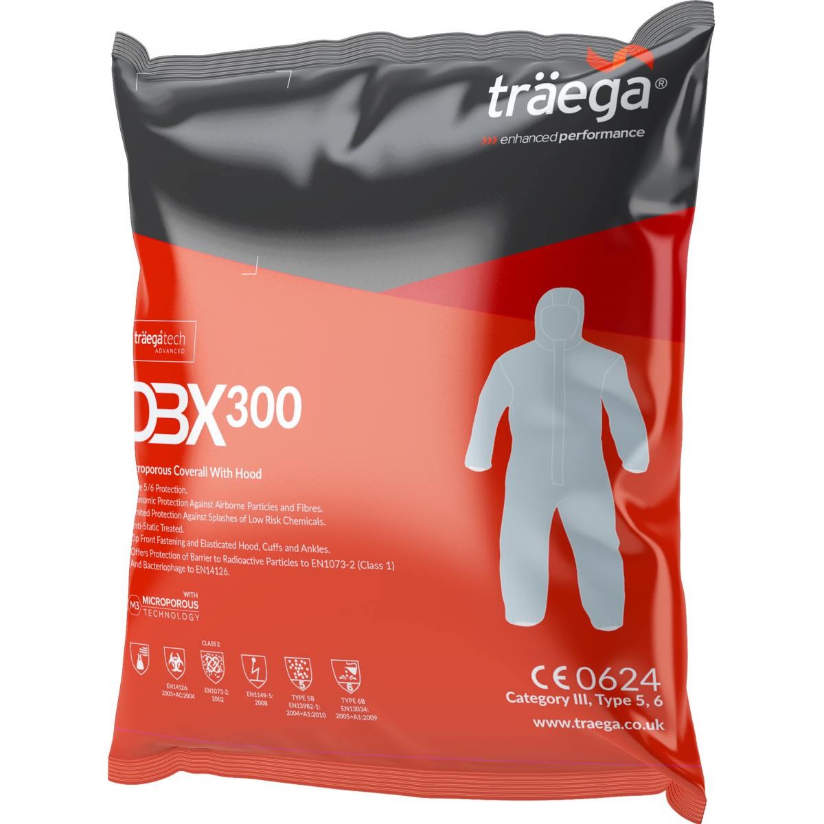 DBX300 Traega Enhanced Performance SuperiorType 5B/6B Premium Microporous Laminated Coverall 63g Heavy Duty - Image 2