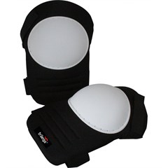 KP02S External foam kneepad with white hardwearing plastic cap and velcro™ fastening