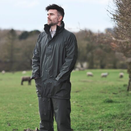 220 FORT FLEX JACKET 330gsm PU coated polyester Waterproof fabric to 10,000mm Windproof