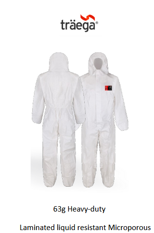 DBX300 Traega Enhanced Performance SuperiorType 5B/6B Premium Microporous Laminated Coverall 63g Heavy Duty - Image 4