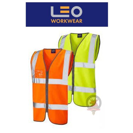 W02-Rumsam Range ISO 20471 Class 2 Waistcoat Zip Front & ID Pocket Orange & Yellow