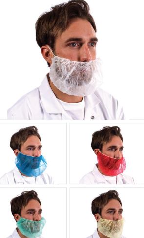 Supertouch 15200 - Non Woven Beard Snood Colours available Blue | Green | Red | White | Yellow (1000)
