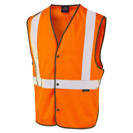 Umberleigh Railway Stud Waistcoat Orange