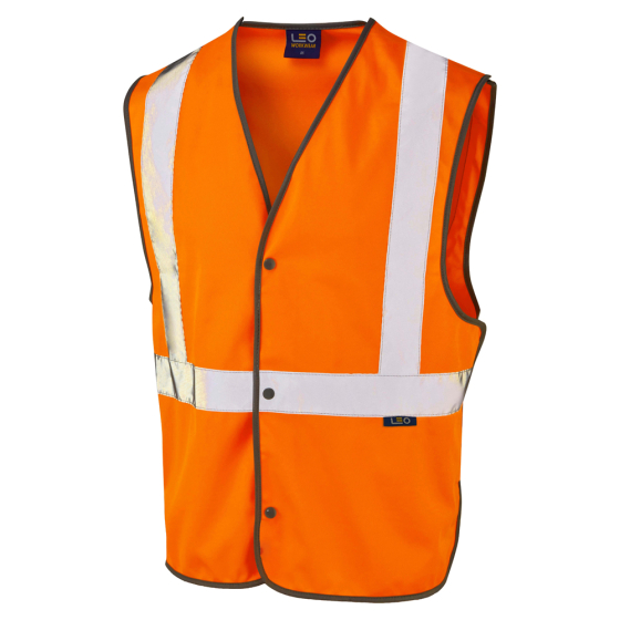 Umberleigh Railway Stud Waistcoat Orange