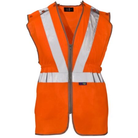 Hi Vis Orange Polyester Long Tracker Vest