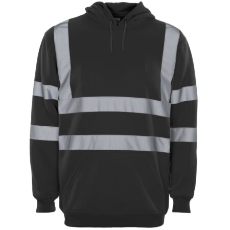 36471 Hi Vis Black Hooded Sweatshirt