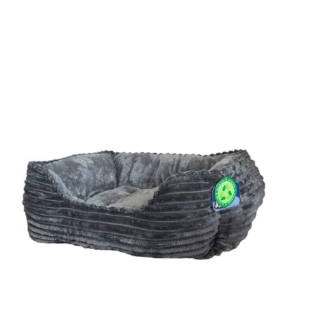 Ribbed grey pet bed- Large (71cmX58cmX23cm) - Image 4
