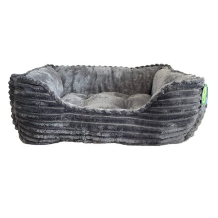 Ribbed grey pet bed- Large (71cmX58cmX23cm) - Image 3