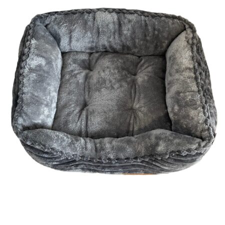 Ribbed grey pet bed- Large (71cmX58cmX23cm) - Image 2