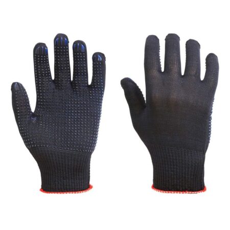 26991-4 PVC Dotted Palm Blue Polyester Assembly Gloves - Image 2
