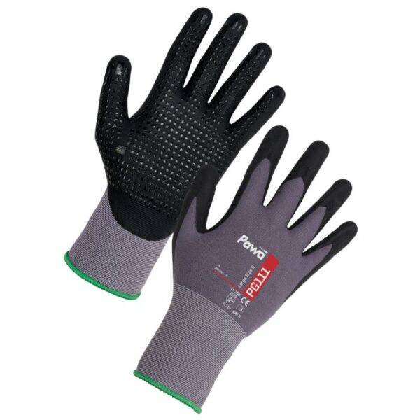Pawa PG111  dotted palm coating Dexterous Nylon/Spandex Breathable Gloves