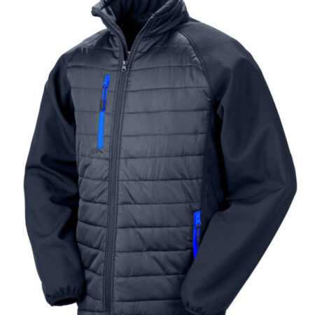 Result R237X Compass-Colour trim, softshell with on-trend padding for extra warmth. It is showerproof, breathable, and windproof. - Image 3