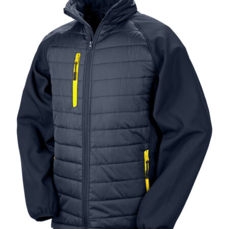Result R237X Compass-Colour trim, softshell with on-trend padding for extra warmth. It is showerproof, breathable, and windproof. - Image 2