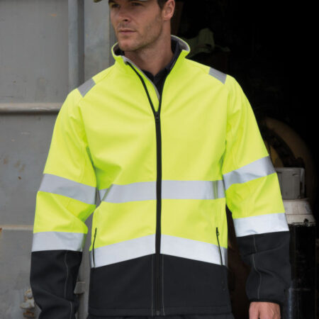 R450X Result Safety Softshell  Yellow Microfleece lined,  Breathable. Windproof.