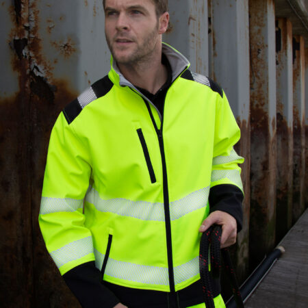 R476X Ripstop  3-layer Safety Softshell  durable water-repellent finish. Breathable. Windproof