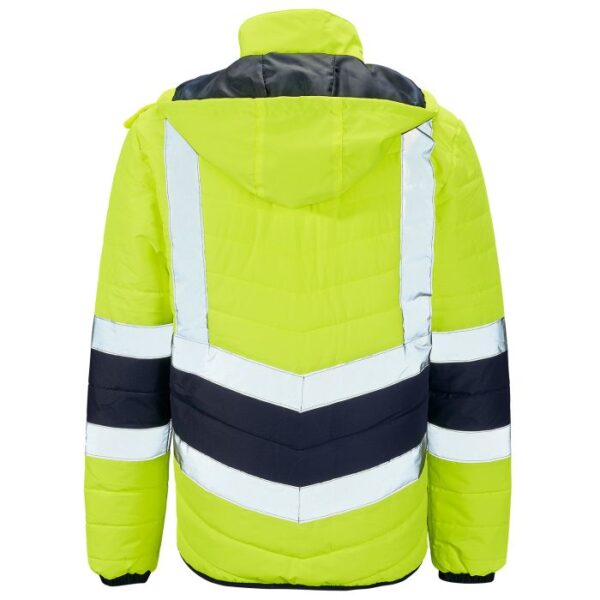 05141 Supertouch Hi Vis Yellow 2 Tone Stylish Puffer Jacket keeps you safe and warm