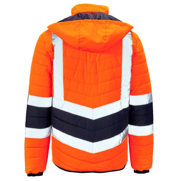 Hi Vis Orange 2 Tone Puffer Jacket Stylish, safe and warm RIS-3279-TOM