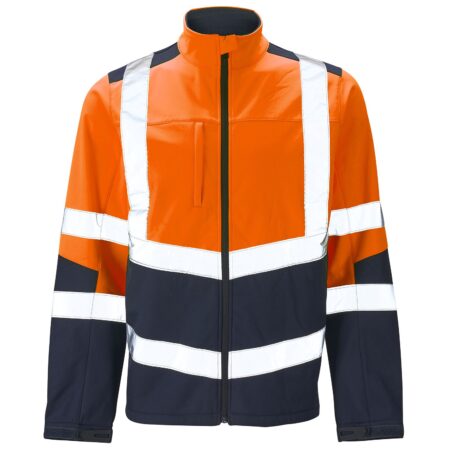 1051891 - Supertouch Hi Vis 2 Tone Orange Softshell Jacket RIS-3279-TOM