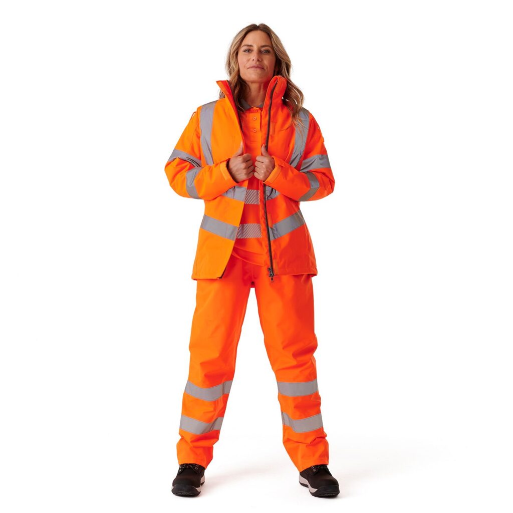 L05181 Kamela - Ladies Hi Vis Padded Jacket Orange
