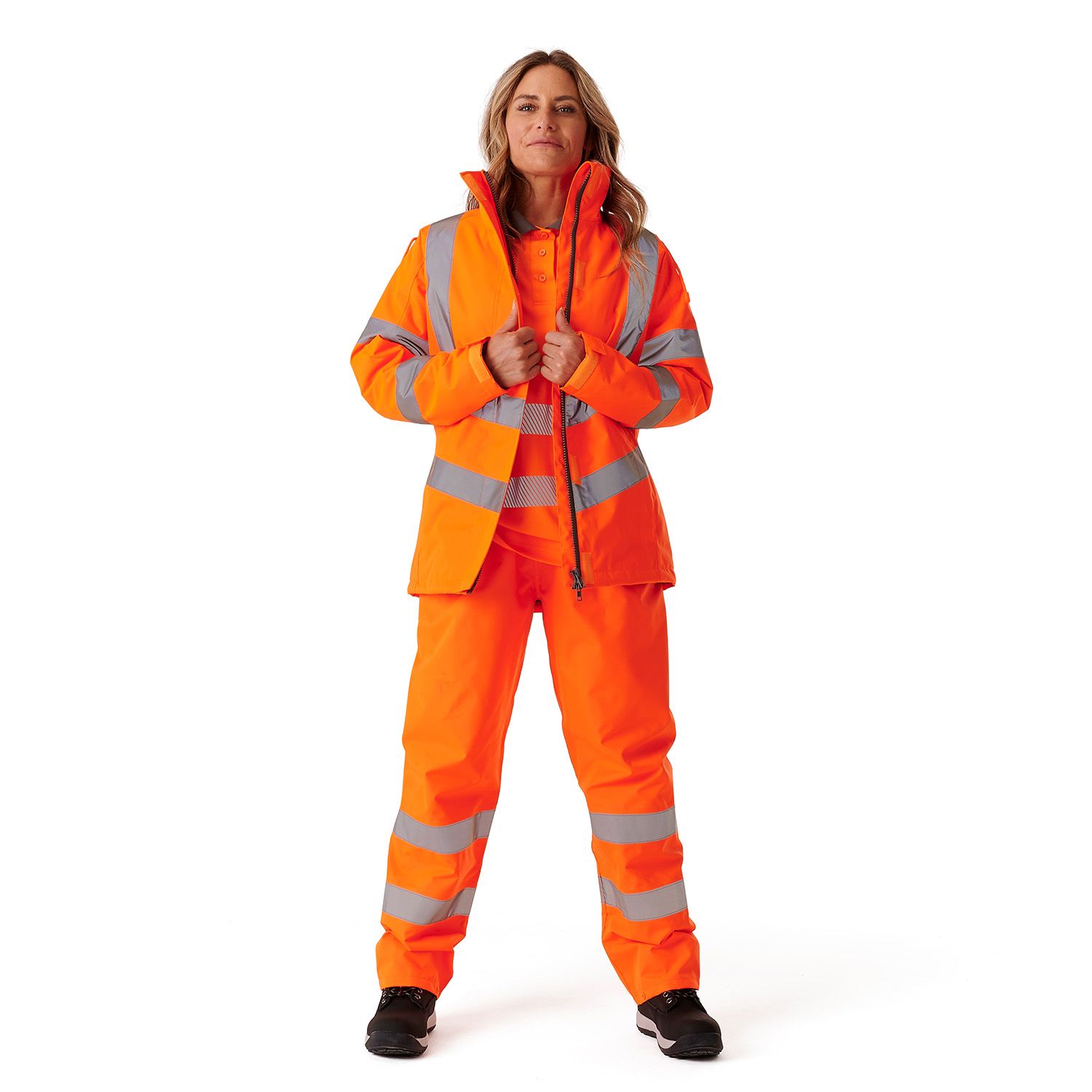 L05181 Kamela - Ladies Hi Vis Padded Jacket Orange