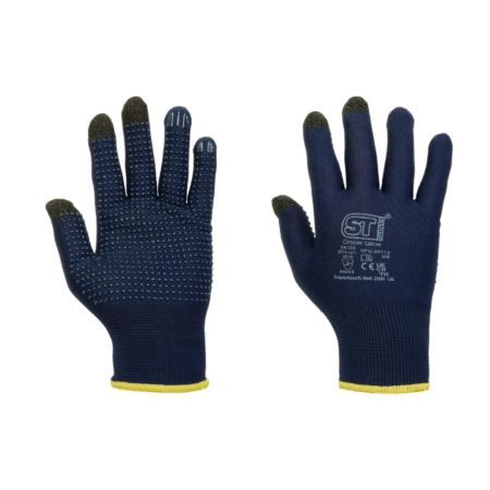 05111 Dotted Palm Touchscreen Grocer Glove - Navy - Image 3