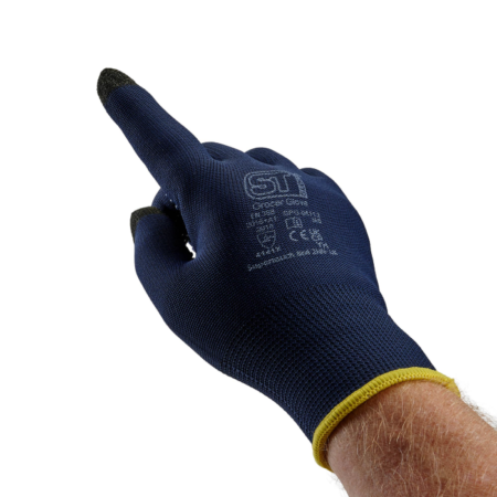 05111 Dotted Palm Touchscreen Grocer Glove - Navy - Image 4