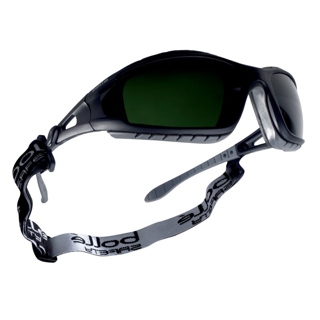 BOLLE TRACKER - Welding PC shade 1.7,3,5 lens' - AS - Black nylon frame - straight temples with strap