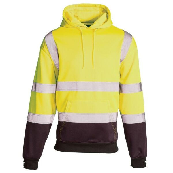 37141 Hi Vis 2 Tone Hooded Sweatshirt