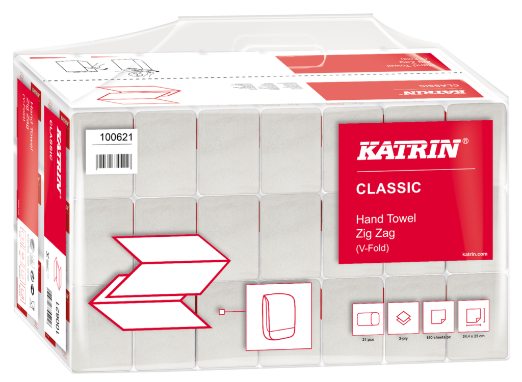 Katrin Interfold White Hand Towels 2Ply 35298 (Case 4000 Towels)