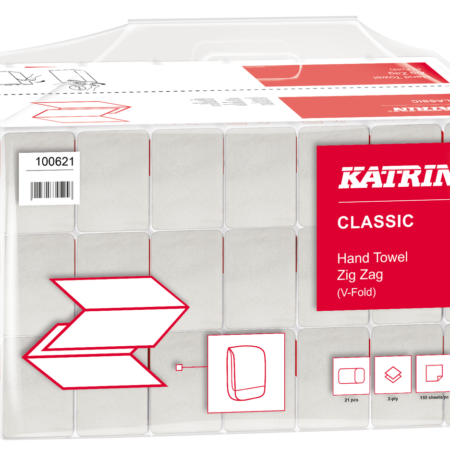 Katrin Interfold White Hand Towels 2Ply 35298 (Case 4000 Towels) - Image 2