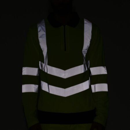 TRS192 Regatta  Pro hi-vis ls polo shirt quick-drying fabric, with great moisture-wicking performance - Image 2