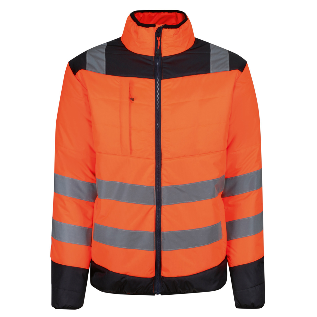 TRA483 - Regatta Pro hi-vis thermal Baffle jacket, toasty, Thermo-guard 140gsm insulation Orange