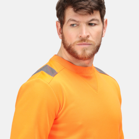TRF656 Regatta Pro hi-vis sweat top. Angled hi-vis chevrons - Image 4
