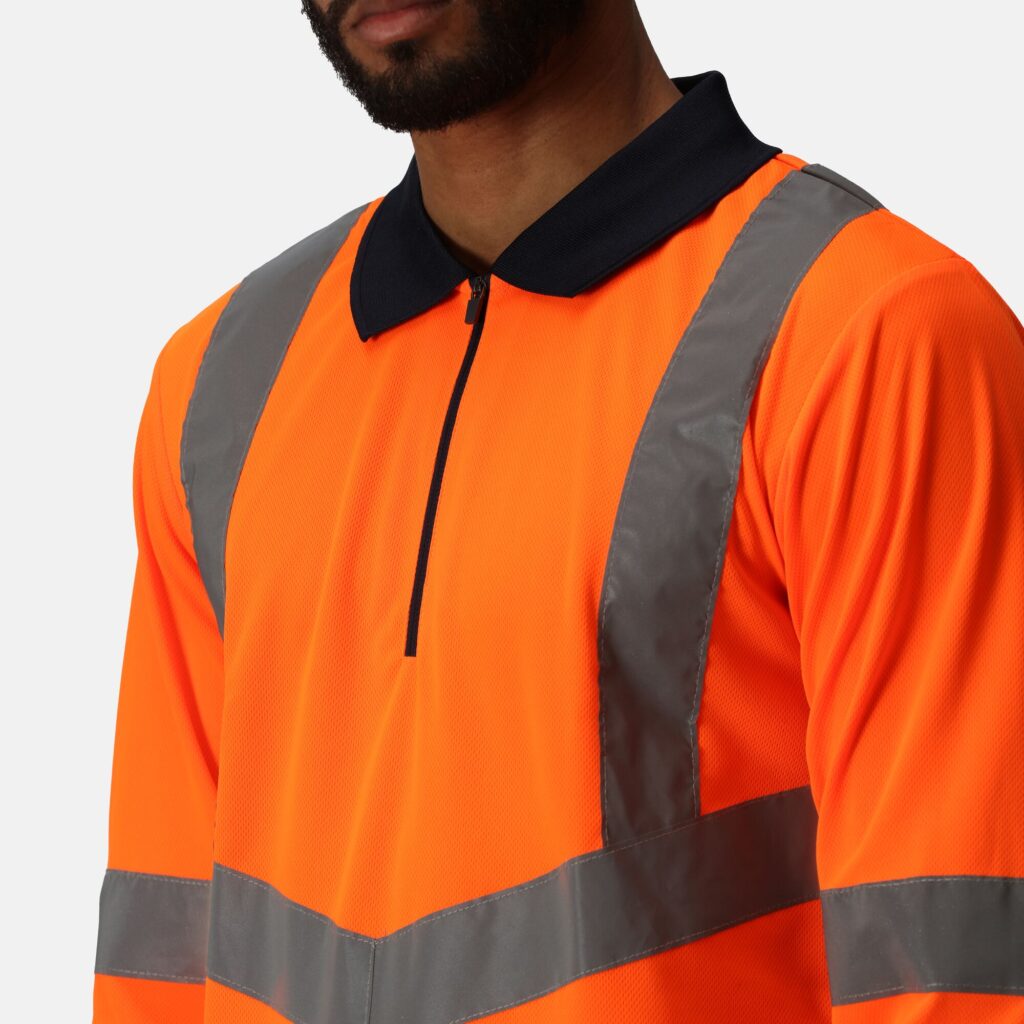 TRS192 Regatta Pro hi-vis ls polo shirt quick-drying fabric, with great moisture-wicking performance