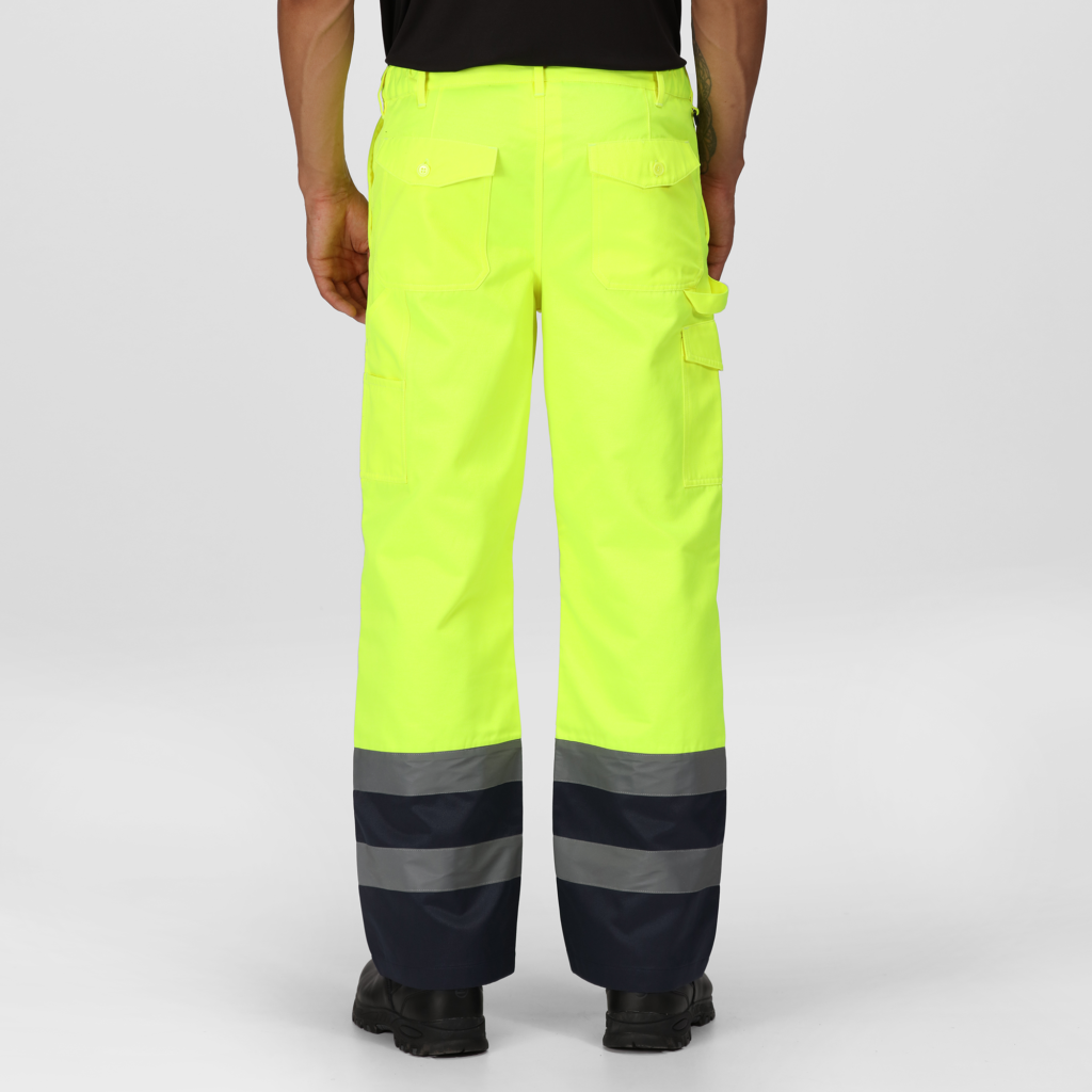 TRJ524R Regatta Pro hi-vis cargo trousers, packed with pockets, hard-wearing