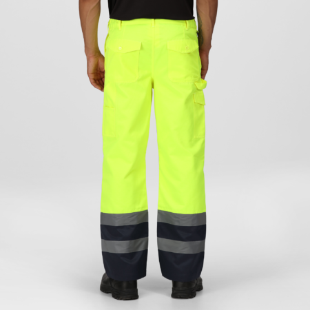 TRJ524R Regatta Pro hi-vis cargo trousers,  packed with pockets, hard-wearing - Image 9