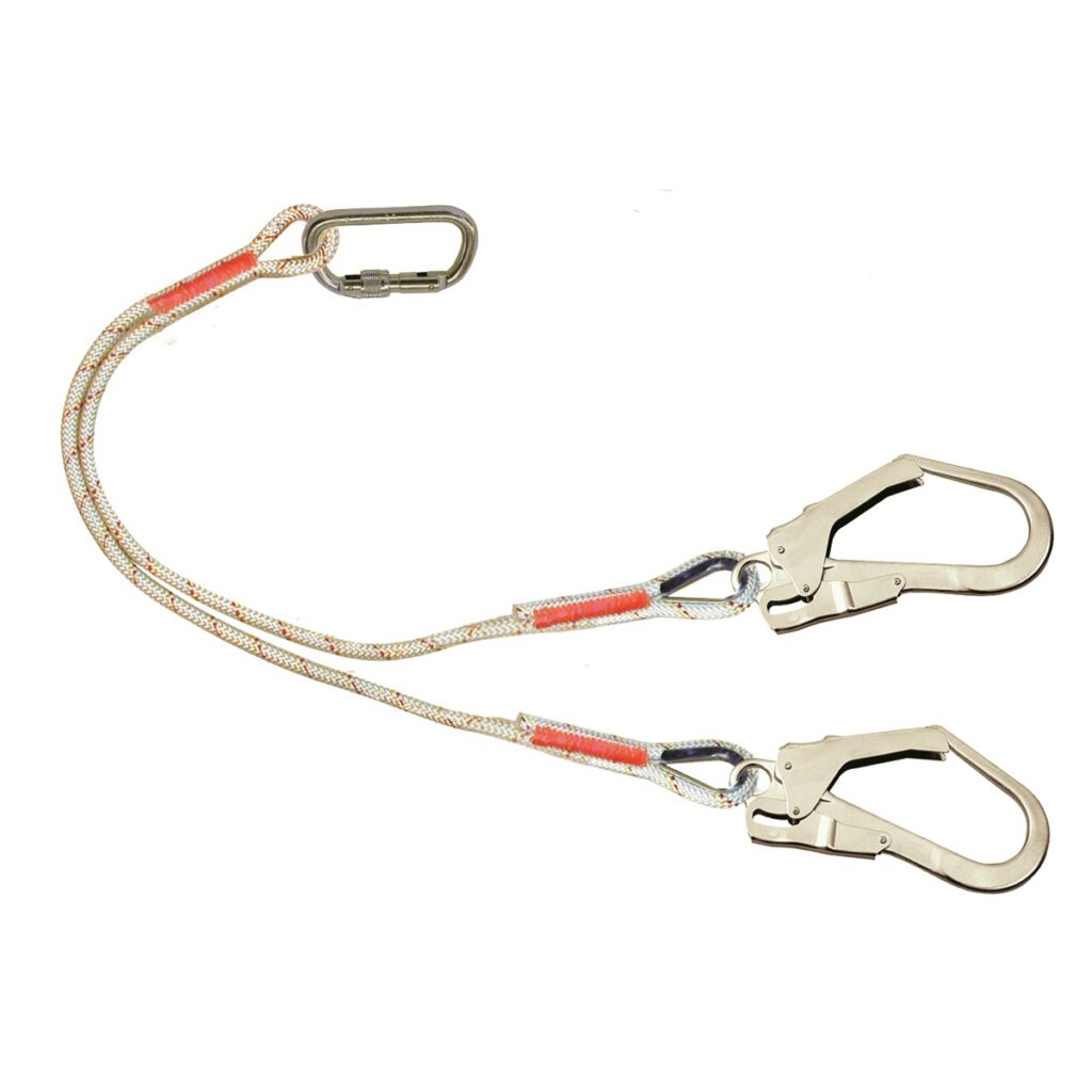 AL432/1 3M™ PROTECTA® Y SHAPED ROPE RESTRAINT LANYARD (1.3M) + CARABINER/2 X SCAFFOLD HOOKS