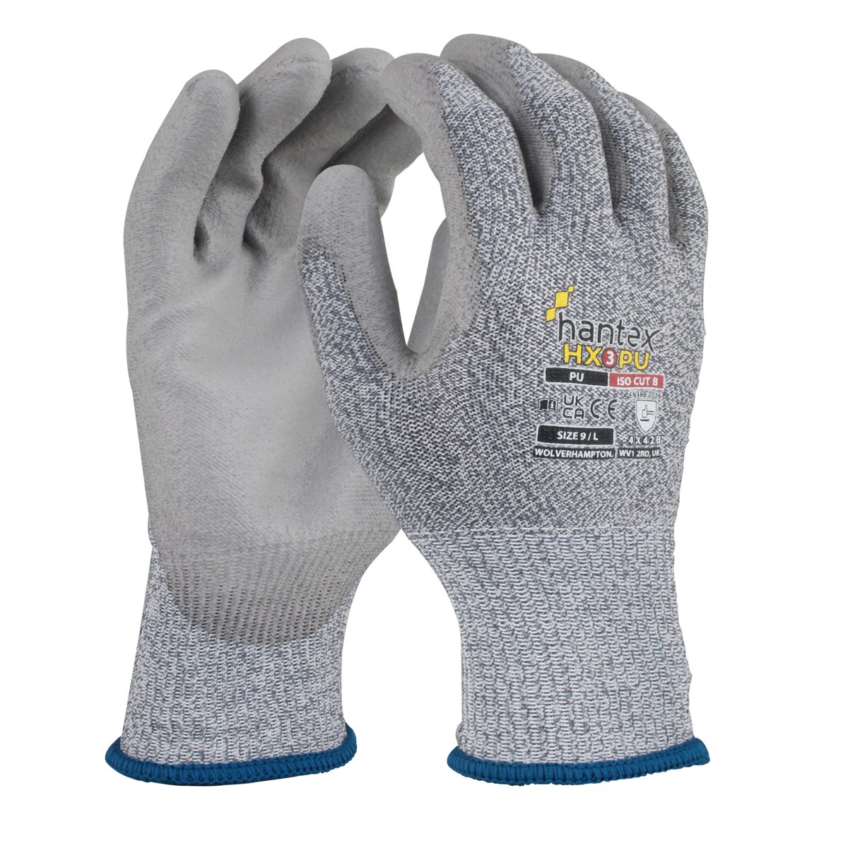 HANTEX® HX3-PU - ISO CUT B PU PALM £1.85/pair sold in packs of 10