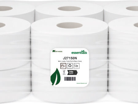 Mini Jumbo Toilet Roll (72-76mm) 3" Core 150m - 12 Pack