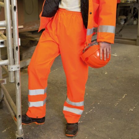 R022X Result Safety high-viz overtrousers Waterproof 3000mm, windproof. Taped seams OUT OF STOCK Due In 13/04