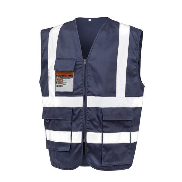 R477X Result Heavy duty polycotton security vest extra-length pocket EN17353:2020 Type B3