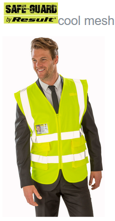 R479X Result Executive breathable cool mesh for full airflow around the body safety vest Yellow