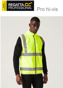 TRS257 Regatta Pro hi-vis full-zip gilet Yellow