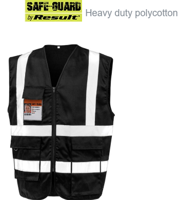 R477X Result Heavy duty polycotton security vest extra-length pocket  EN17353:2020 Type B3 (Copy)