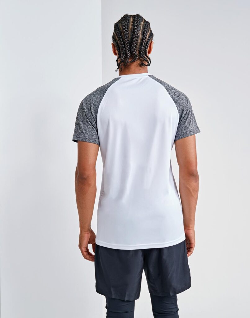 TR018-singleR TriDriĀ® contrast sleeve performance t-shirt, lightweight, sweat-wicking fabric