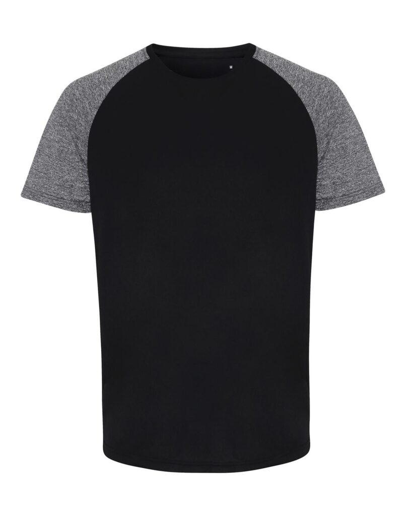 TR018-singleR TriDriĀ® contrast sleeve performance t-shirt, lightweight, sweat-wicking fabric